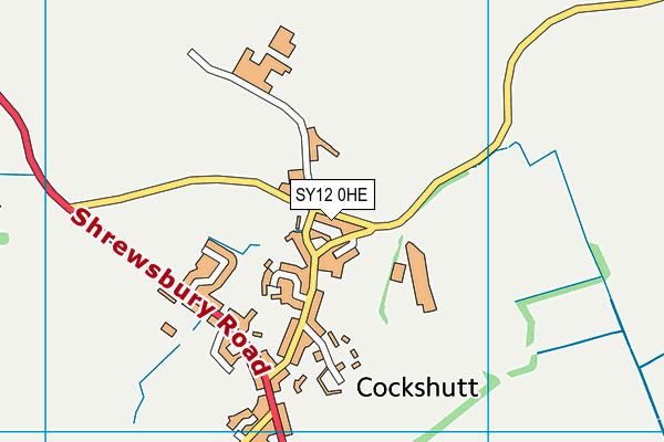 SY12 0HE map - OS VectorMap District (Ordnance Survey) SY12 0HE map - OS VectorMap District (Ordnance Survey)