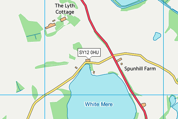 SY12 0HU map - OS VectorMap District (Ordnance Survey) SY12 0HU map - OS VectorMap District (Ordnance Survey)