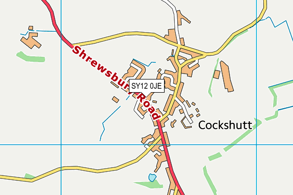 SY12 0JE map - OS VectorMap District (Ordnance Survey)
