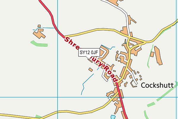 SY12 0JF map - OS VectorMap District (Ordnance Survey) SY12 0JF map - OS VectorMap District (Ordnance Survey)