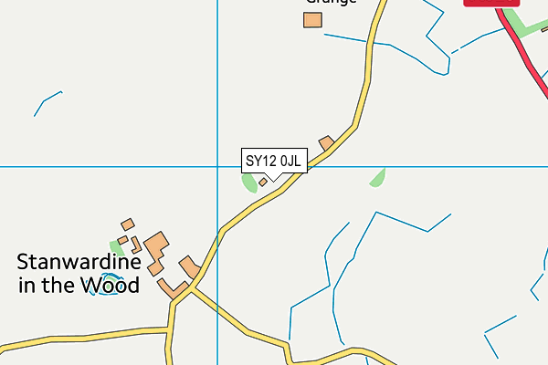 SY12 0JL map - OS VectorMap District (Ordnance Survey) SY12 0JL map - OS VectorMap District (Ordnance Survey)