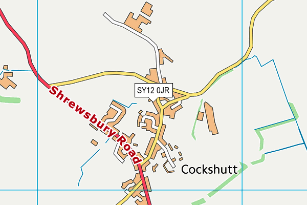SY12 0JR map - OS VectorMap District (Ordnance Survey) SY12 0JR map - OS VectorMap District (Ordnance Survey)