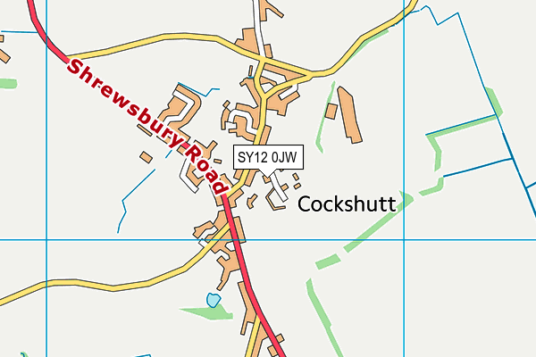 SY12 0JW map - OS VectorMap District (Ordnance Survey) SY12 0JW map - OS VectorMap District (Ordnance Survey)