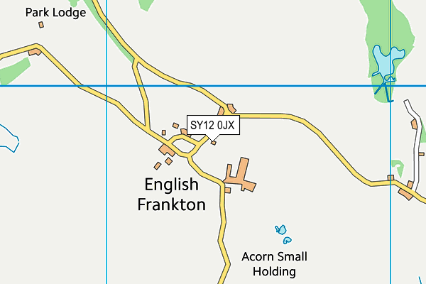SY12 0JX map - OS VectorMap District (Ordnance Survey) SY12 0JX map - OS VectorMap District (Ordnance Survey)