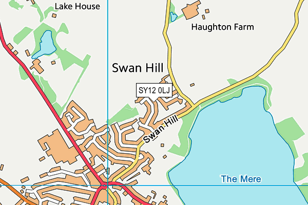 SY12 0LJ map - OS VectorMap District (Ordnance Survey) SY12 0LJ map - OS VectorMap District (Ordnance Survey)