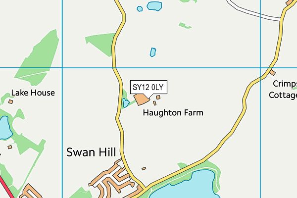 SY12 0LY map - OS VectorMap District (Ordnance Survey) SY12 0LY map - OS VectorMap District (Ordnance Survey)