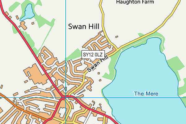 SY12 0LZ map - OS VectorMap District (Ordnance Survey) SY12 0LZ map - OS VectorMap District (Ordnance Survey)