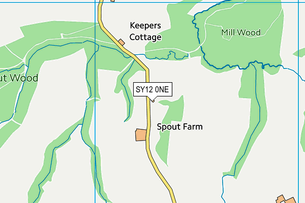 SY12 0NE map - OS VectorMap District (Ordnance Survey) SY12 0NE map - OS VectorMap District (Ordnance Survey)