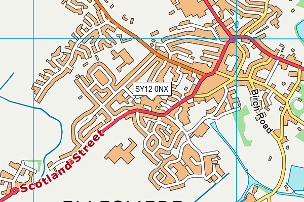 SY12 0NX map - OS VectorMap District (Ordnance Survey) SY12 0NX map - OS VectorMap District (Ordnance Survey)