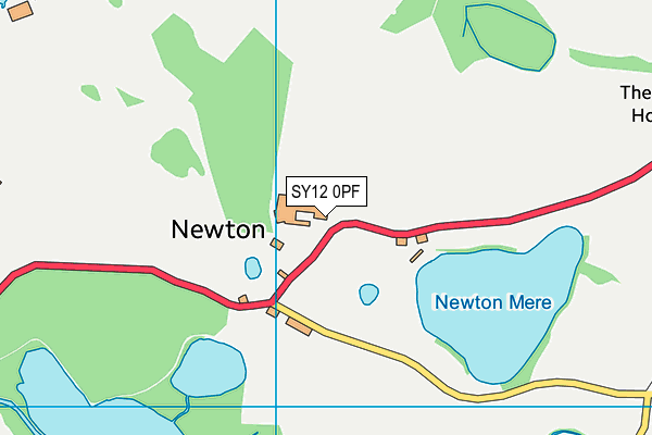 SY12 0PF map - OS VectorMap District (Ordnance Survey)