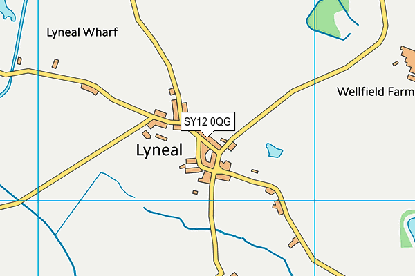 SY12 0QG map - OS VectorMap District (Ordnance Survey)