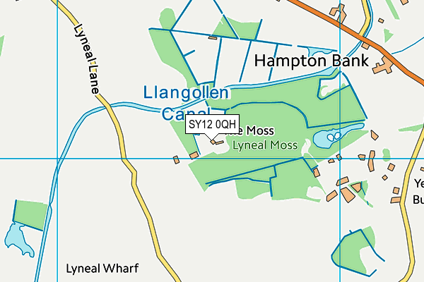 SY12 0QH map - OS VectorMap District (Ordnance Survey) SY12 0QH map - OS VectorMap District (Ordnance Survey)