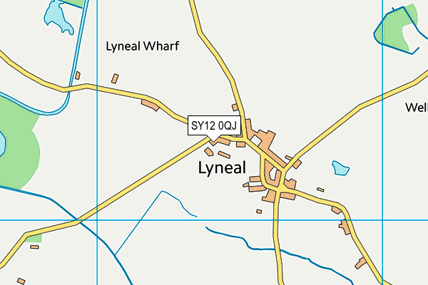 SY12 0QJ map - OS VectorMap District (Ordnance Survey)