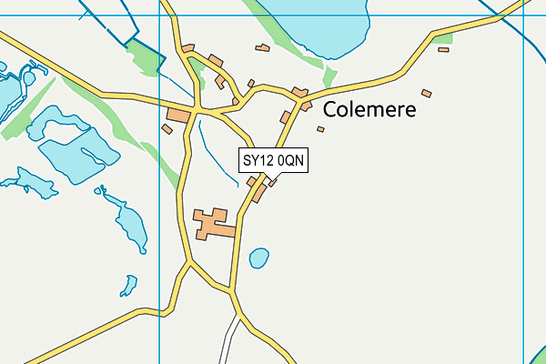SY12 0QN map - OS VectorMap District (Ordnance Survey) SY12 0QN map - OS VectorMap District (Ordnance Survey)
