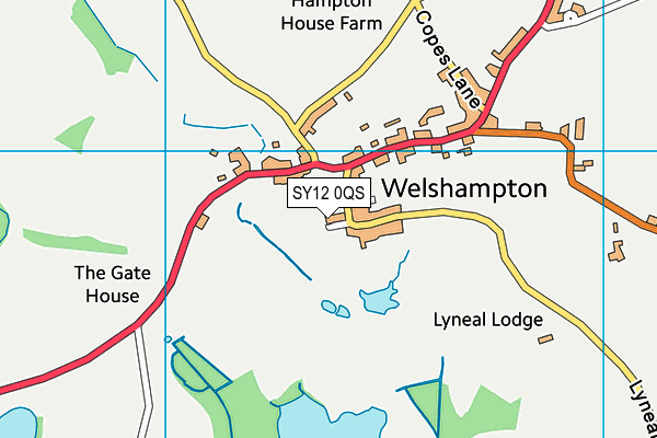 SY12 0QS map - OS VectorMap District (Ordnance Survey) SY12 0QS map - OS VectorMap District (Ordnance Survey)