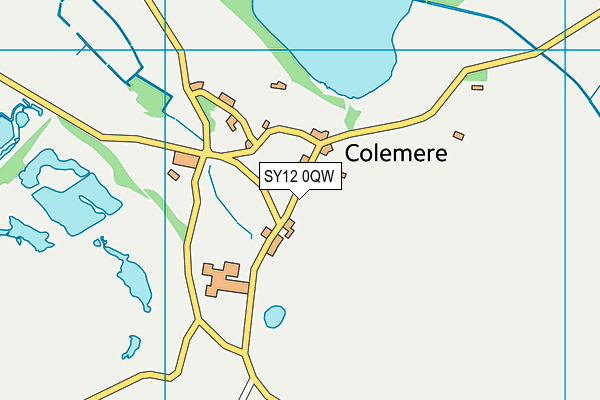 SY12 0QW map - OS VectorMap District (Ordnance Survey) SY12 0QW map - OS VectorMap District (Ordnance Survey)