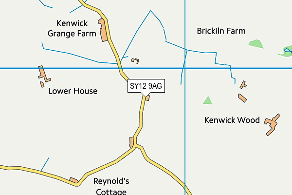 SY12 9AG map - OS VectorMap District (Ordnance Survey) SY12 9AG map - OS VectorMap District (Ordnance Survey)