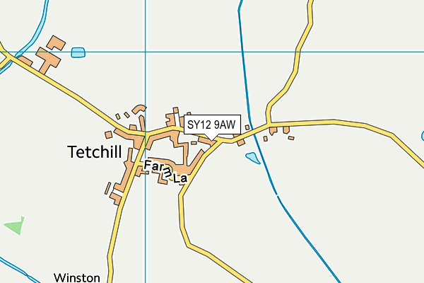 SY12 9AW map - OS VectorMap District (Ordnance Survey) SY12 9AW map - OS VectorMap District (Ordnance Survey)