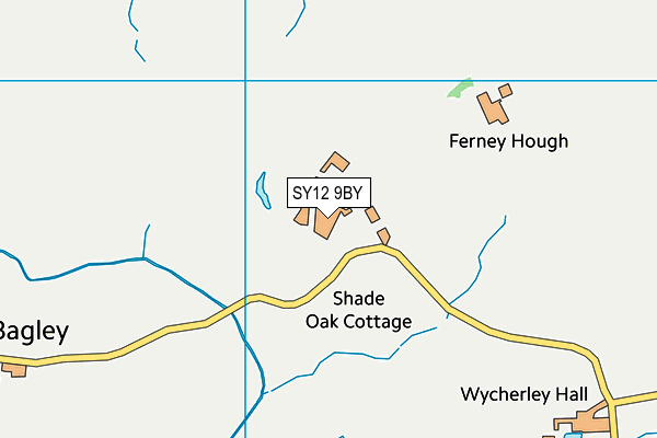 SY12 9BY map - OS VectorMap District (Ordnance Survey) SY12 9BY map - OS VectorMap District (Ordnance Survey)