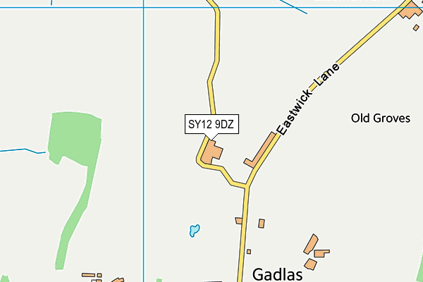 SY12 9DZ map - OS VectorMap District (Ordnance Survey) SY12 9DZ map - OS VectorMap District (Ordnance Survey)