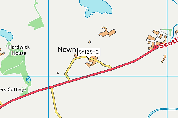 SY12 9HQ map - OS VectorMap District (Ordnance Survey) SY12 9HQ map - OS VectorMap District (Ordnance Survey)