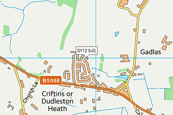 SY12 9JQ map - OS VectorMap District (Ordnance Survey) SY12 9JQ map - OS VectorMap District (Ordnance Survey)