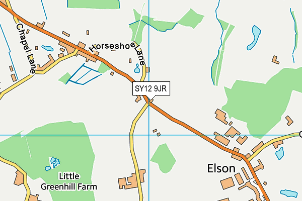 SY12 9JR map - OS VectorMap District (Ordnance Survey) SY12 9JR map - OS VectorMap District (Ordnance Survey)