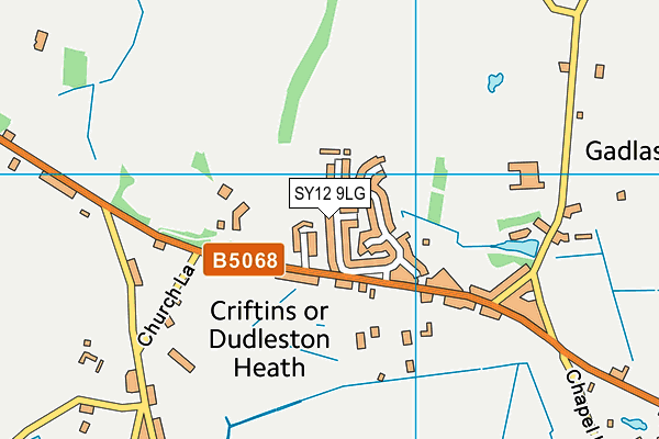 SY12 9LG map - OS VectorMap District (Ordnance Survey) SY12 9LG map - OS VectorMap District (Ordnance Survey)