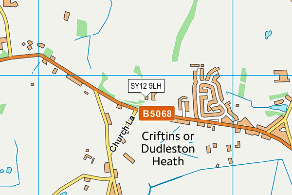 SY12 9LH map - OS VectorMap District (Ordnance Survey) SY12 9LH map - OS VectorMap District (Ordnance Survey)