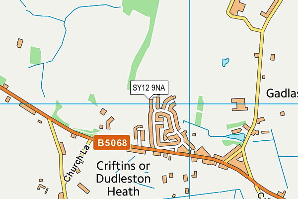 SY12 9NA map - OS VectorMap District (Ordnance Survey) SY12 9NA map - OS VectorMap District (Ordnance Survey)