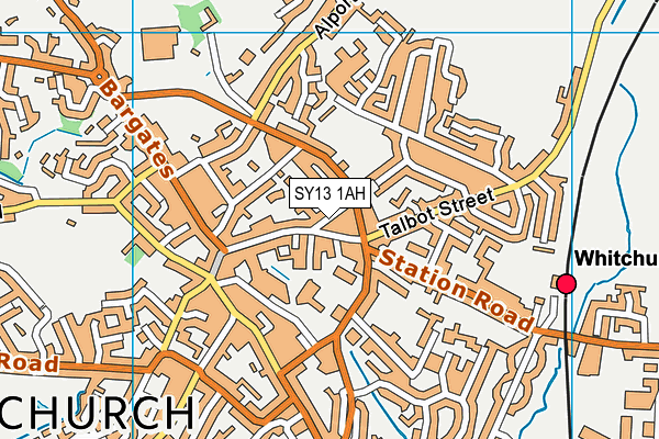 SY13 1AH map - OS VectorMap District (Ordnance Survey) SY13 1AH map - OS VectorMap District (Ordnance Survey)