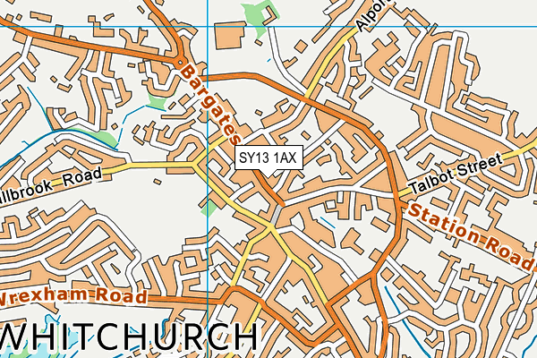 SY13 1AX map - OS VectorMap District (Ordnance Survey) SY13 1AX map - OS VectorMap District (Ordnance Survey)