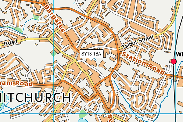 SY13 1BA map - OS VectorMap District (Ordnance Survey) SY13 1BA map - OS VectorMap District (Ordnance Survey)