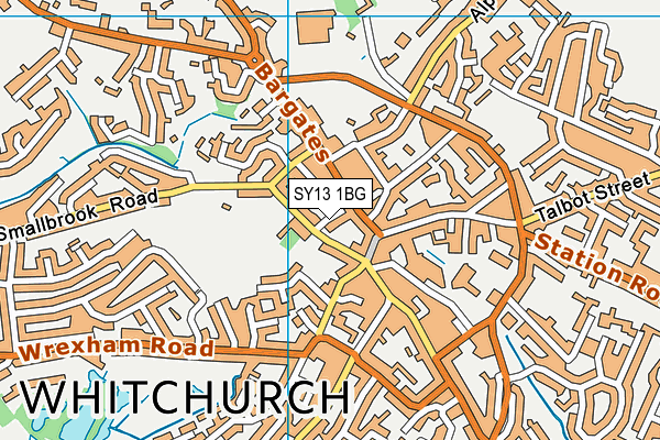 SY13 1BG map - OS VectorMap District (Ordnance Survey)