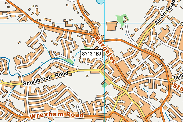 SY13 1BJ map - OS VectorMap District (Ordnance Survey)