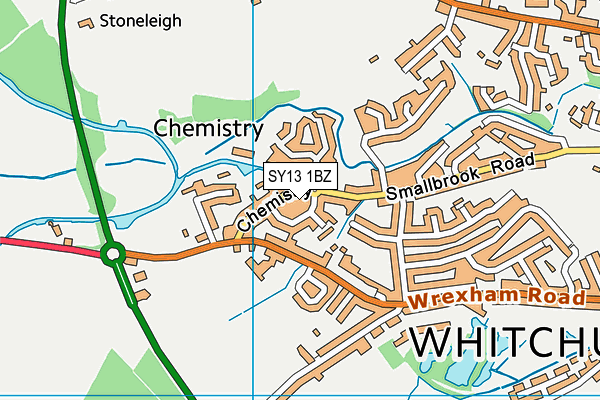 SY13 1BZ map - OS VectorMap District (Ordnance Survey) SY13 1BZ map - OS VectorMap District (Ordnance Survey)