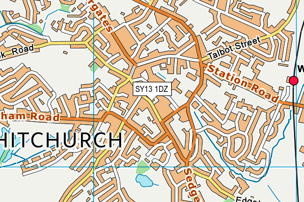 SY13 1DZ map - OS VectorMap District (Ordnance Survey) SY13 1DZ map - OS VectorMap District (Ordnance Survey)