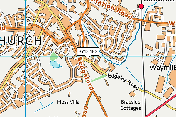 SY13 1ES map - OS VectorMap District (Ordnance Survey) SY13 1ES map - OS VectorMap District (Ordnance Survey)