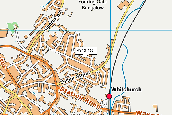 SY13 1GT map - OS VectorMap District (Ordnance Survey) SY13 1GT map - OS VectorMap District (Ordnance Survey)