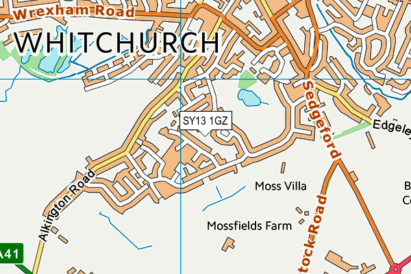 SY13 1GZ map - OS VectorMap District (Ordnance Survey) SY13 1GZ map - OS VectorMap District (Ordnance Survey)