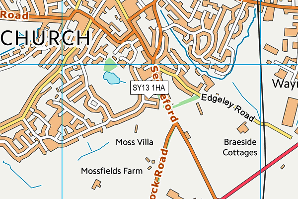 SY13 1HA map - OS VectorMap District (Ordnance Survey) SY13 1HA map - OS VectorMap District (Ordnance Survey)