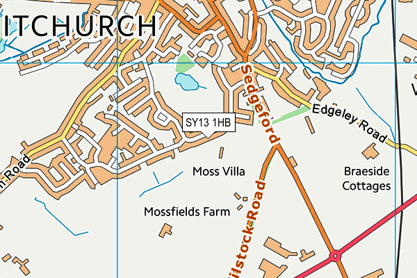 SY13 1HB map - OS VectorMap District (Ordnance Survey) SY13 1HB map - OS VectorMap District (Ordnance Survey)