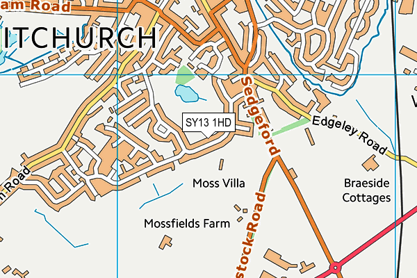 SY13 1HD map - OS VectorMap District (Ordnance Survey) SY13 1HD map - OS VectorMap District (Ordnance Survey)