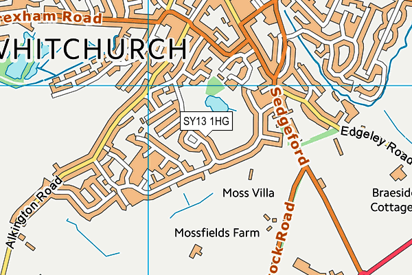 SY13 1HG map - OS VectorMap District (Ordnance Survey) SY13 1HG map - OS VectorMap District (Ordnance Survey)