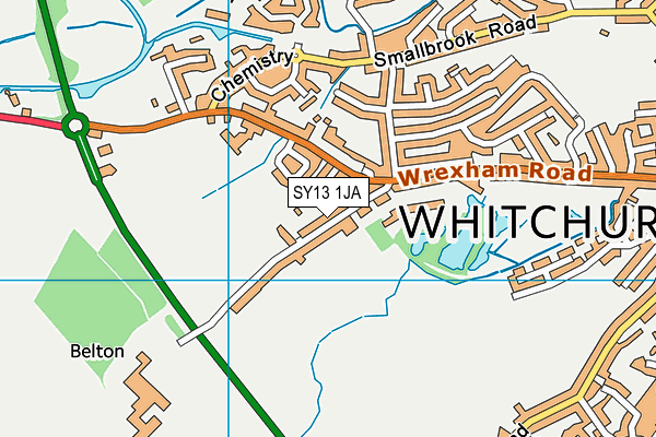 SY13 1JA map - OS VectorMap District (Ordnance Survey) SY13 1JA map - OS VectorMap District (Ordnance Survey)