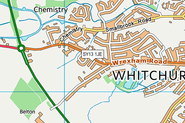 SY13 1JE map - OS VectorMap District (Ordnance Survey) SY13 1JE map - OS VectorMap District (Ordnance Survey)