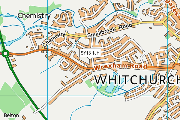 SY13 1JH map - OS VectorMap District (Ordnance Survey) SY13 1JH map - OS VectorMap District (Ordnance Survey)