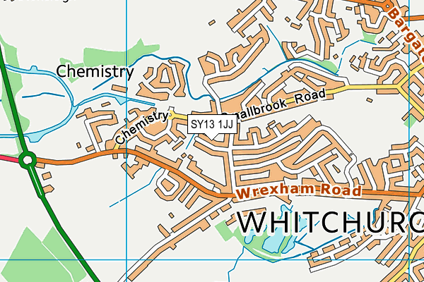SY13 1JJ map - OS VectorMap District (Ordnance Survey) SY13 1JJ map - OS VectorMap District (Ordnance Survey)
