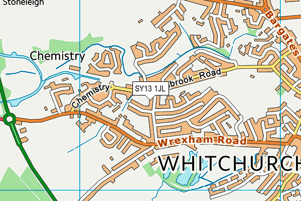 SY13 1JL map - OS VectorMap District (Ordnance Survey) SY13 1JL map - OS VectorMap District (Ordnance Survey)