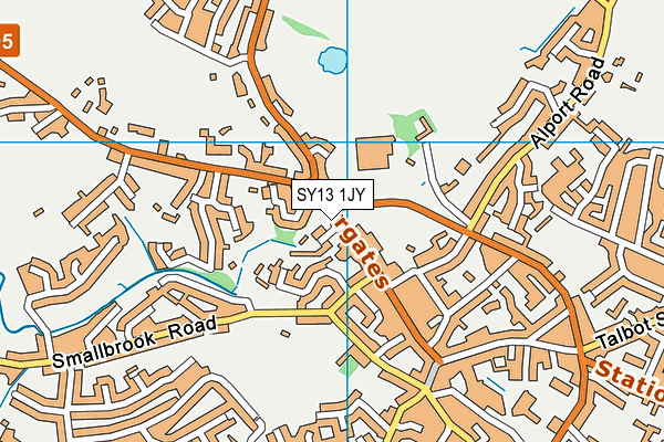 SY13 1JY map - OS VectorMap District (Ordnance Survey) SY13 1JY map - OS VectorMap District (Ordnance Survey)
